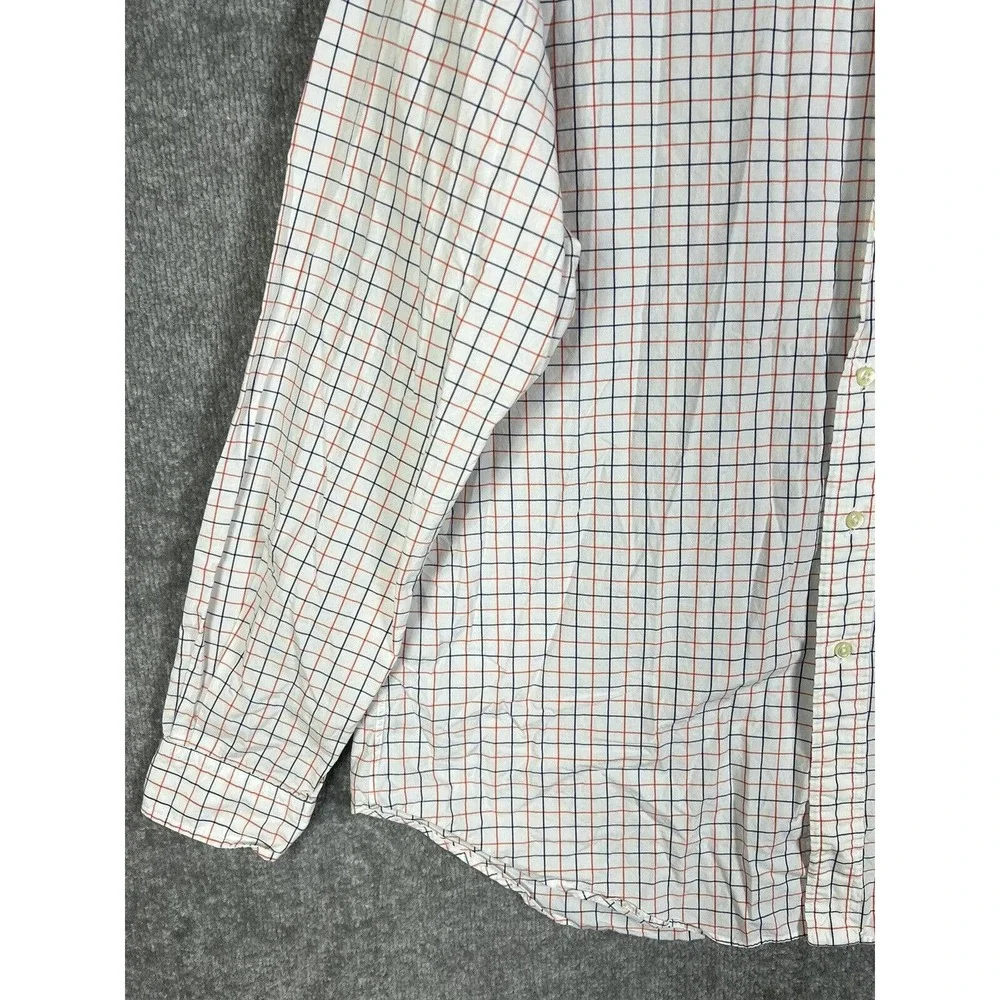Ralph Lauren Classic Fit Windowpane Button Down Dress Shirt Mens Size 16.5 Large